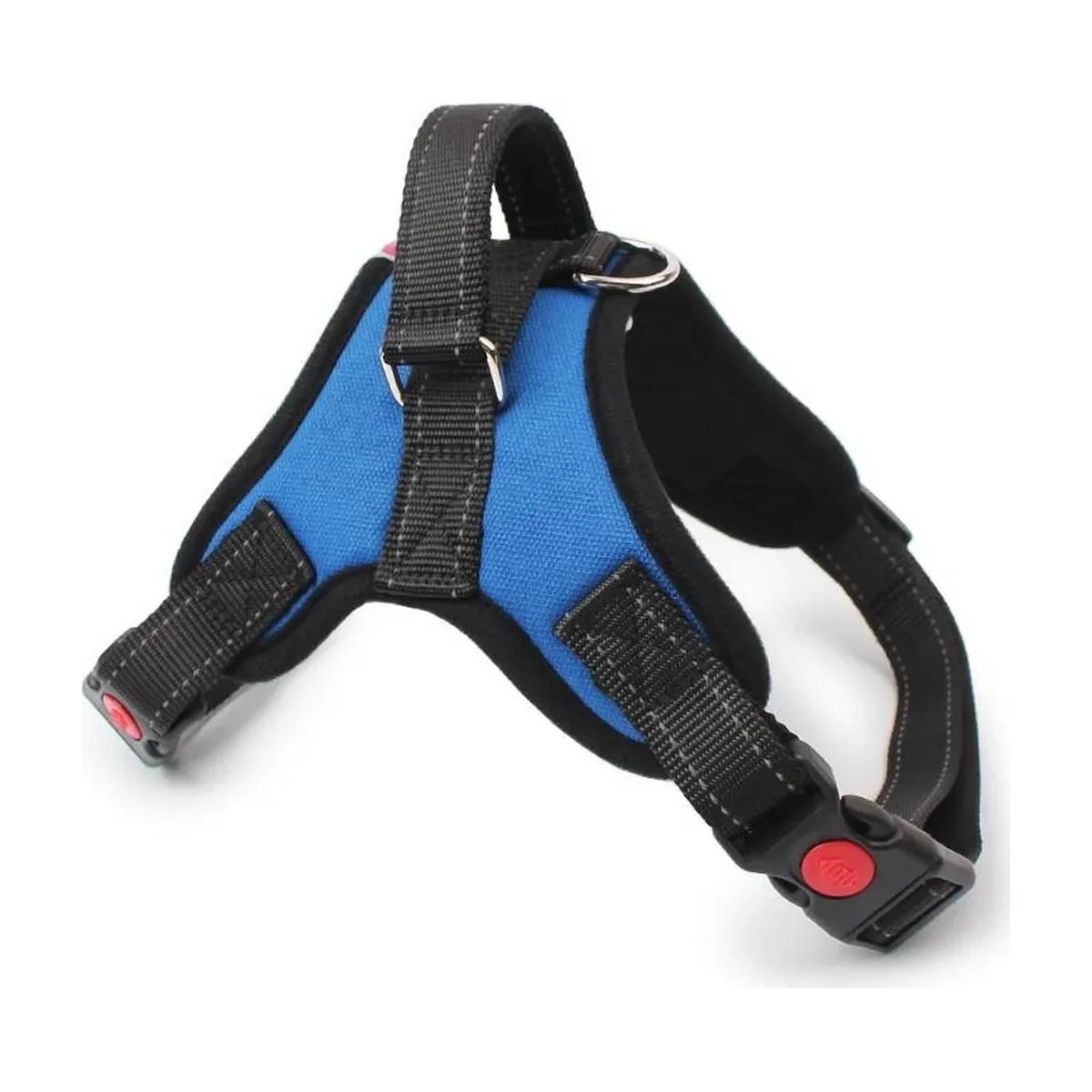 Harnais réglable Bleu pour chien – Confort et Sécurité Taille L