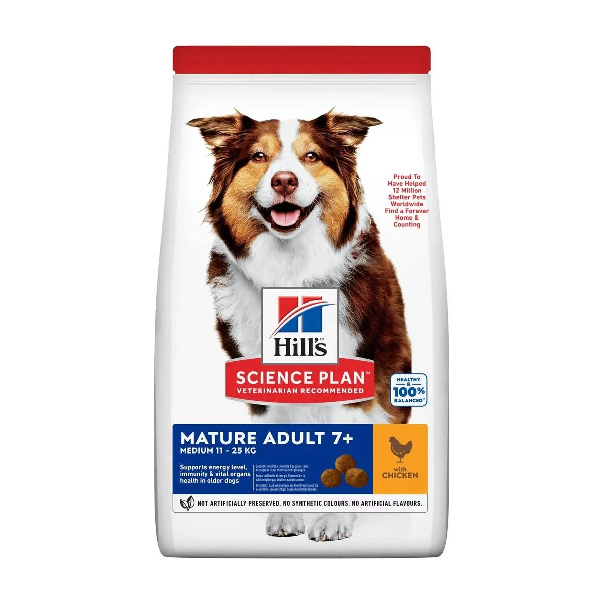Hill's Science Plan pour Chien Adulte Mature 7+ Medium au Poulet 14 kg