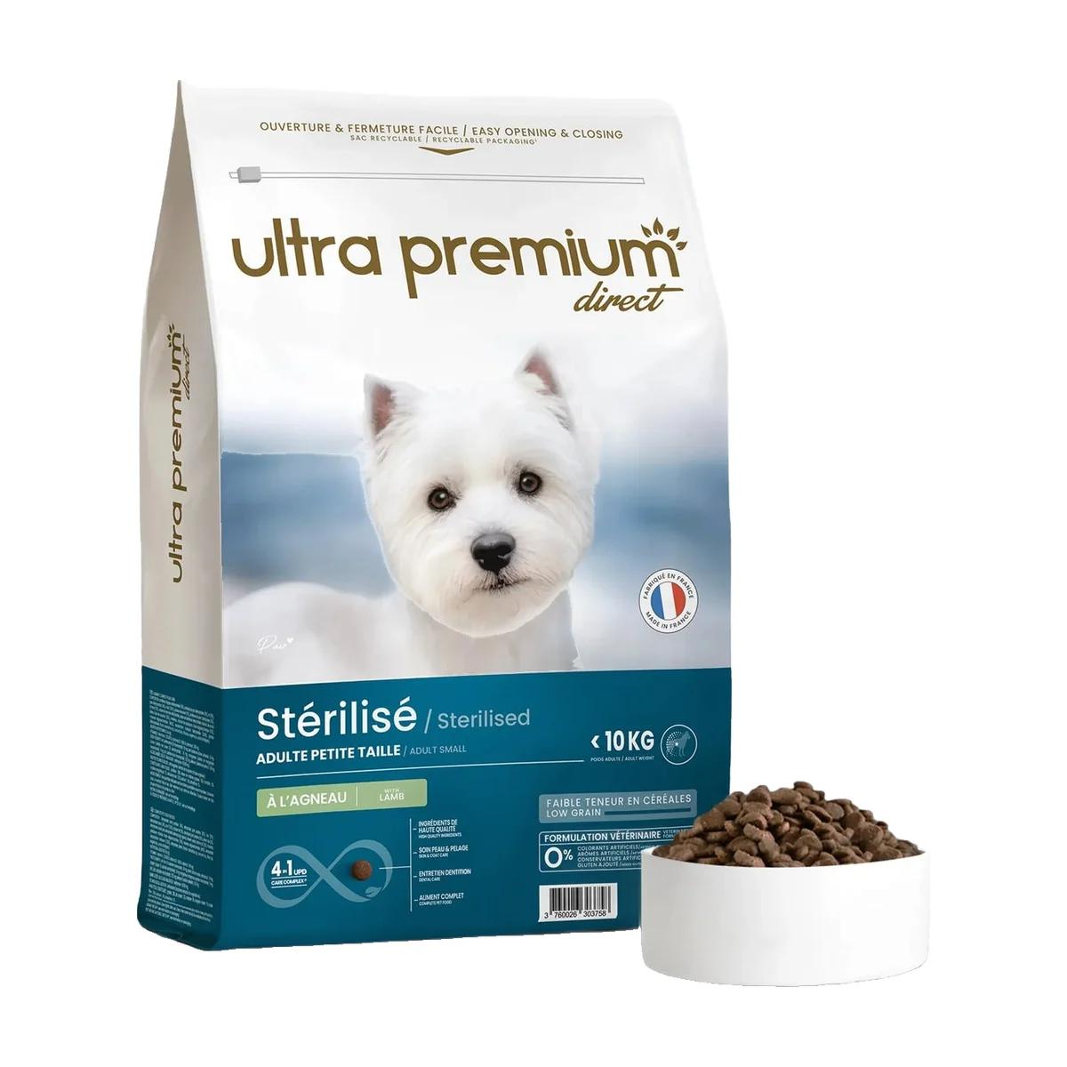 Ultra Premium Direct Croquettes light pour chien stérilisé de petite taille (moins de 10 kg) 7 kg