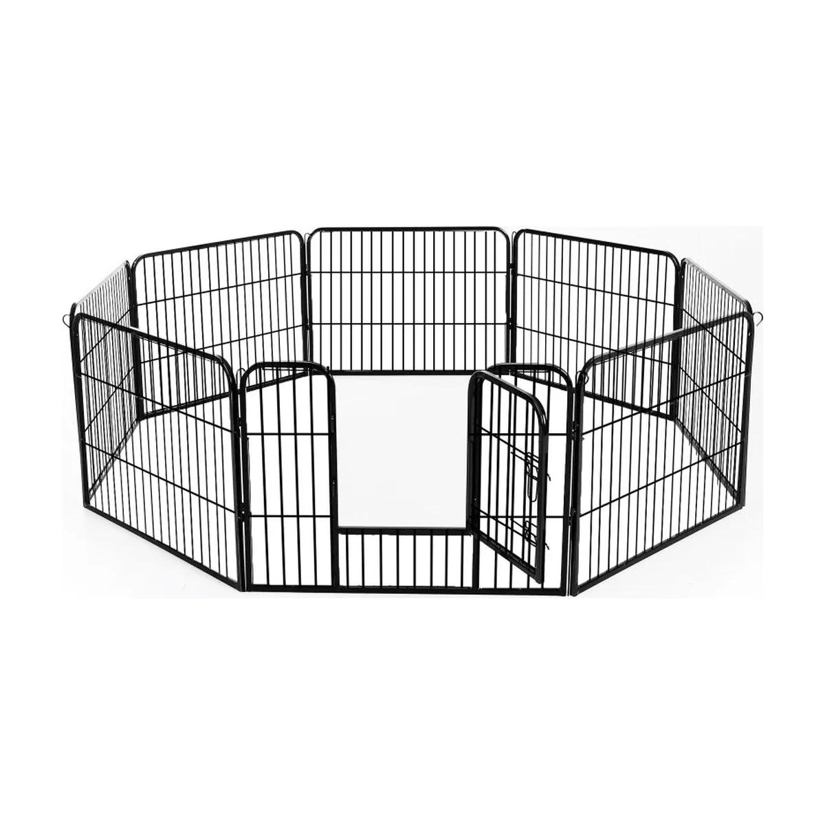 Parc enclos modulable pour chien 8 panneaux 60 x 60 cm