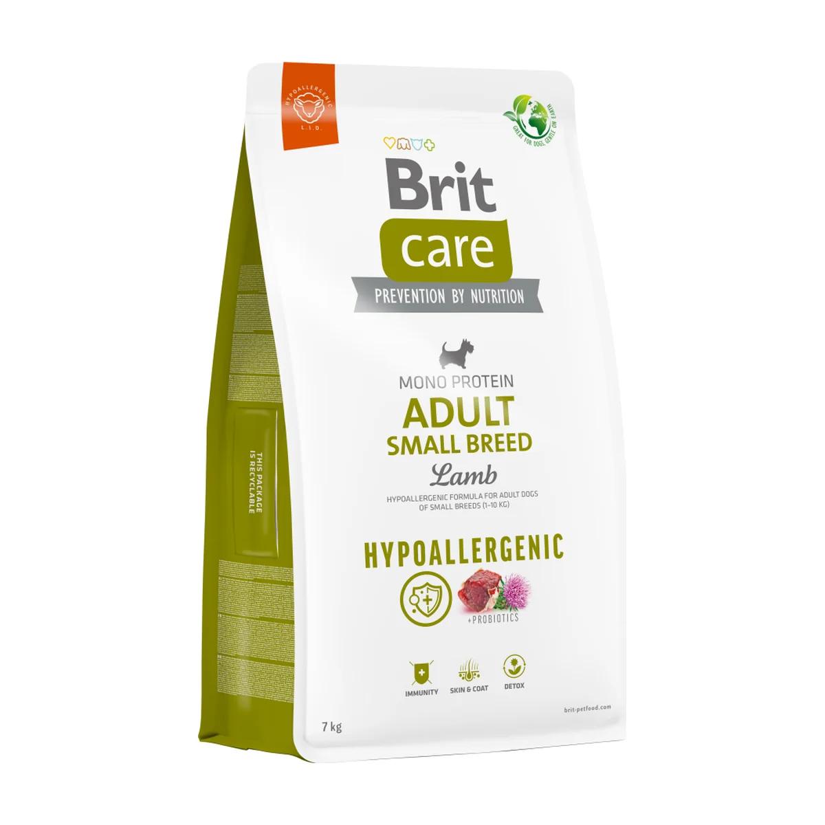 Brit Care Hypoallergenic Croquettes à l'agneau et au riz pour chien adulte petites races 3 kg