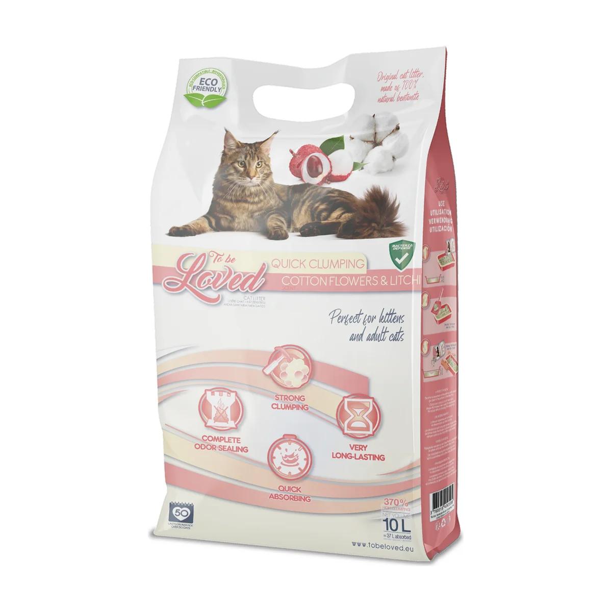 Tobeloved Quick litière agglomérante Cotton Flowers fleurs de coton et litchi 10 L, Tobeloved à Casablanca