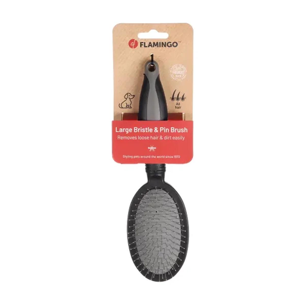 Onar Brosse double face et brosse à picots Grand Comfort pour chien 25 cm