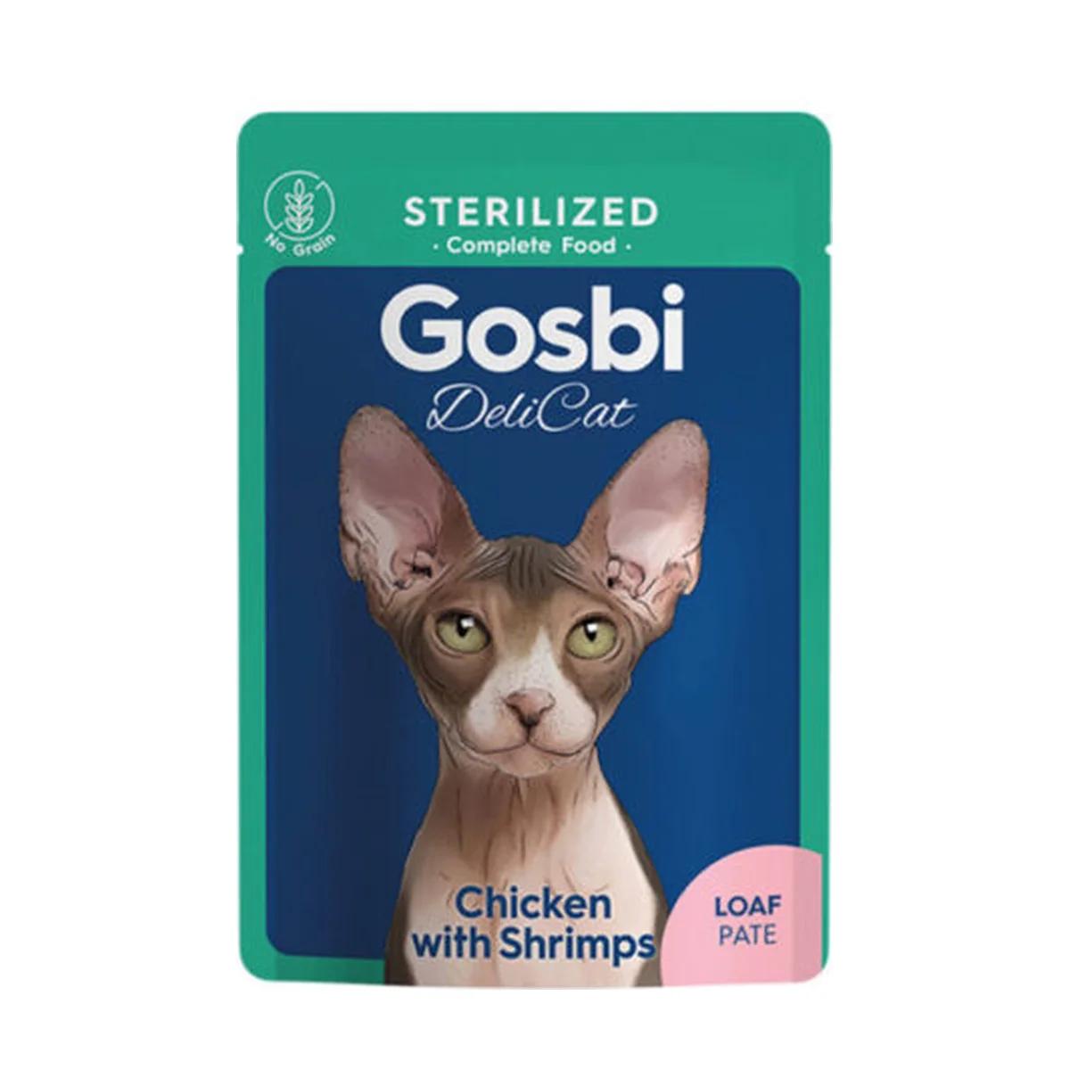 Gosbi Delicat Au Poulet & Crevette Loaf Aliment Complet Pour Chat Stérilisé 70 g, Gosbi à Casablanca