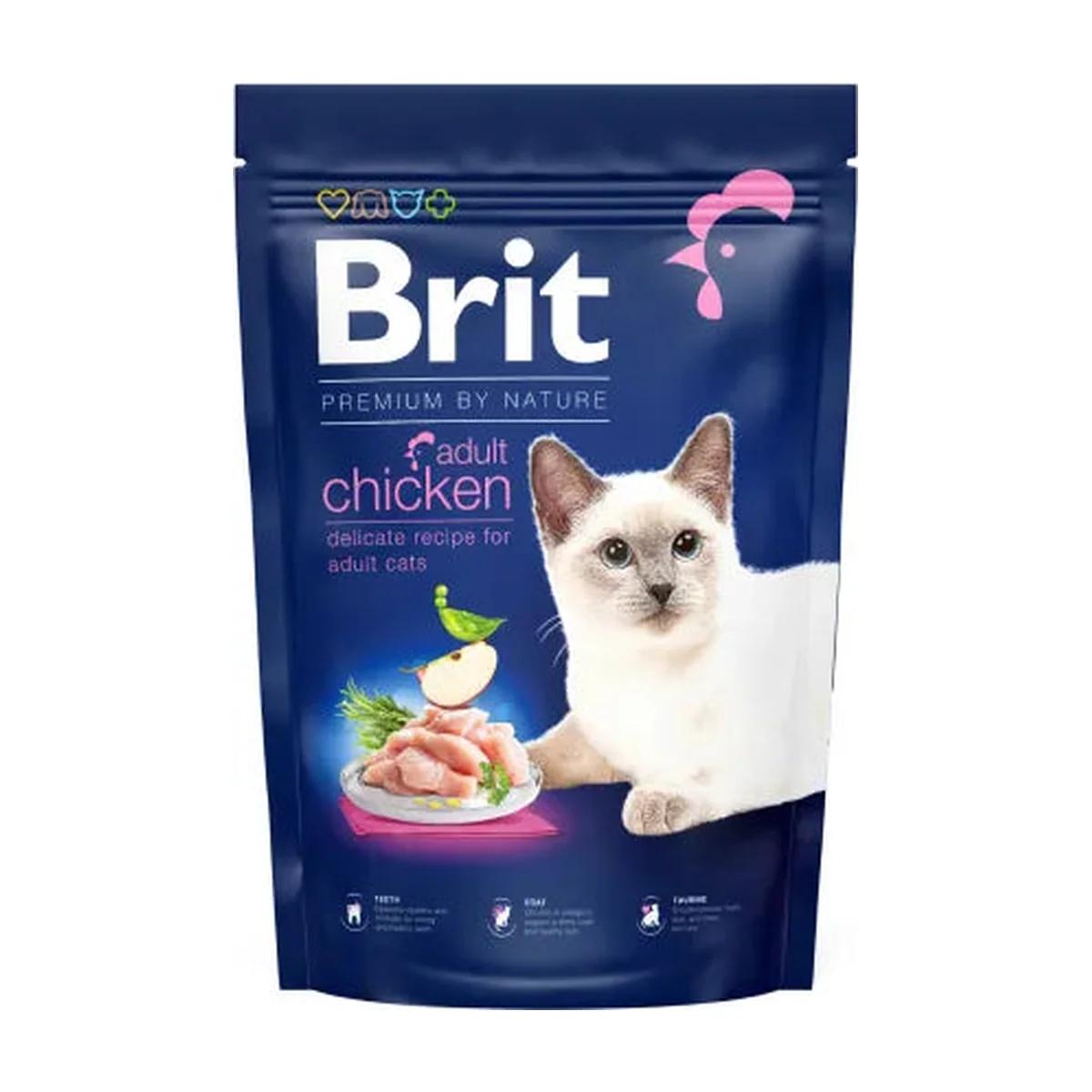 Brit Premium by Nature Cat croquettes au poulet pour chat adulte 1,5 kg