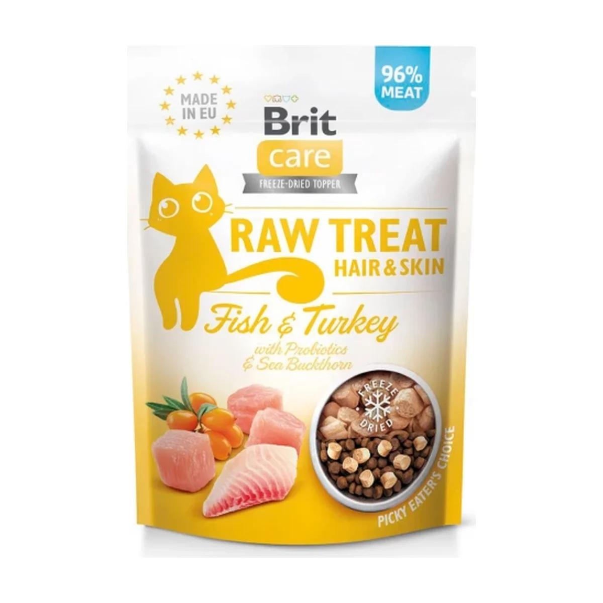 Brit Care Cat Raw Treat Hair Skin – Brit Treats with Fish pour une peau et un pelage de chat sains