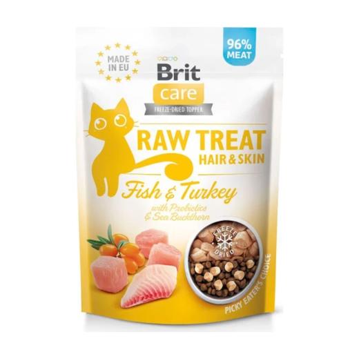 Brit Care Cat Raw Treat Hair Skin – Brit Treats with Fish pour une peau et un pelage de chat sains