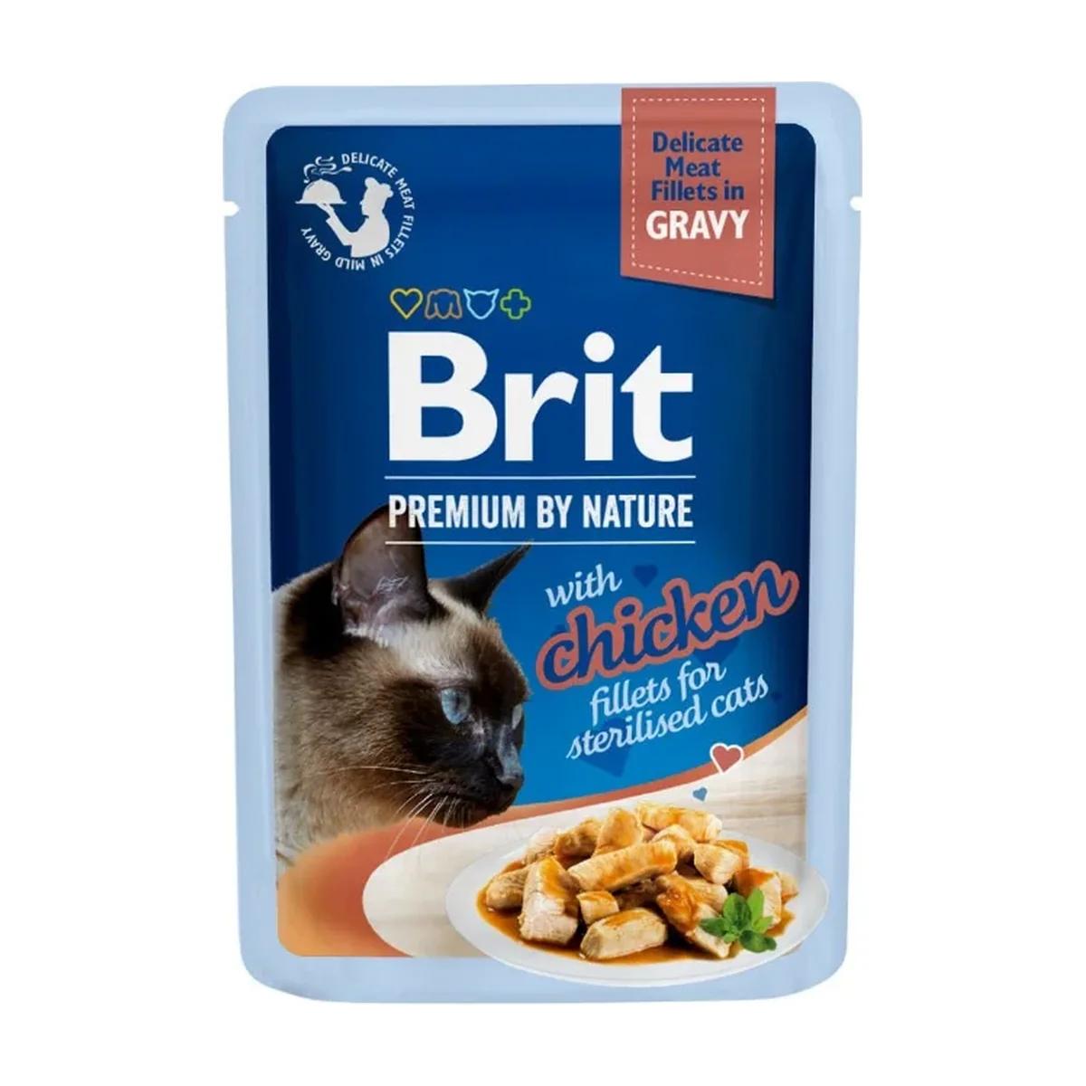Brit Premium Cat Delicate with Chicken Fillets in Gravy for Sterilised Cats 85 g