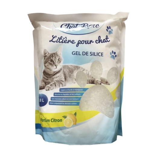 Chat bote Litière gel de silice parfum citron 3,8 L