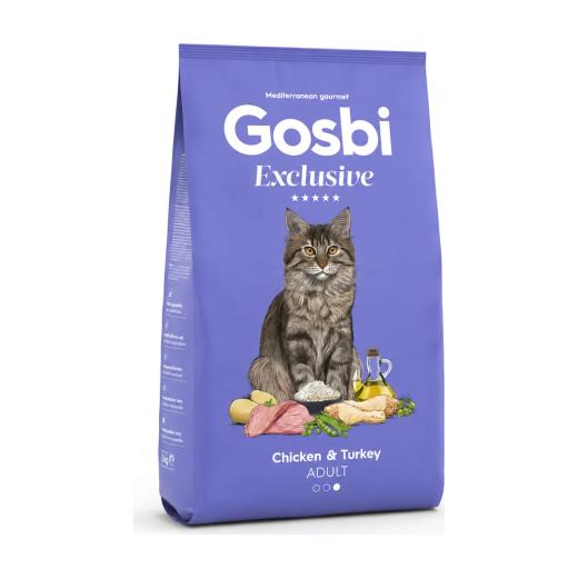 Gosbi Croquettes Exclusive Poulet et Dinde Pour Chat Adulte 400 g, Gosbi à Casablanca