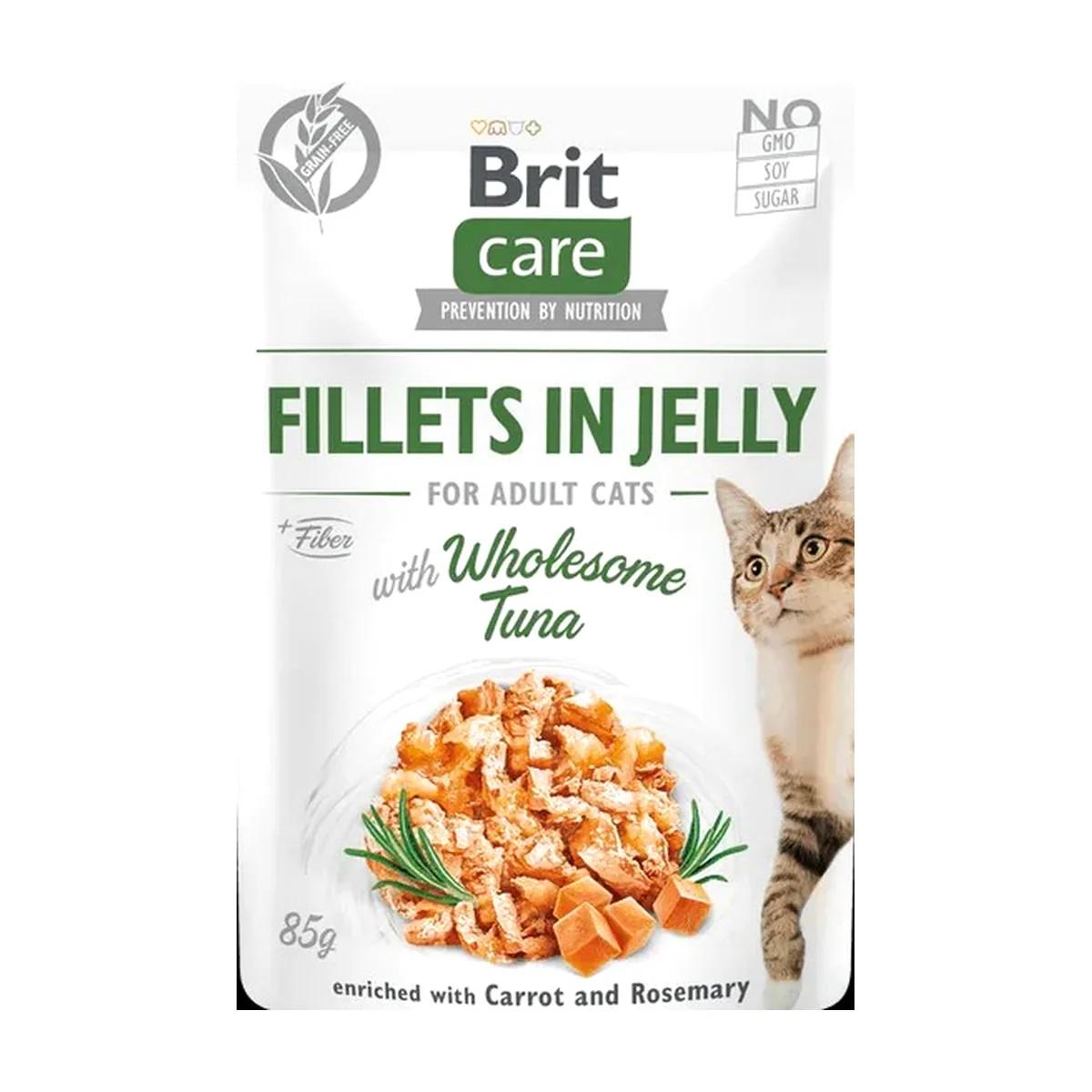 Brit Care Cat Aliment Humide Chat Fillets in Jelly with Wholesome Tuna 85 g