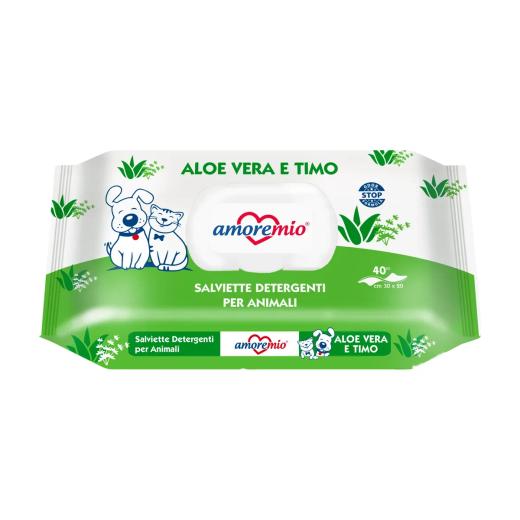Amore Mio Lingettes à l'aloe vera et au thym pour chien et chat x 40, Amore Mio à Casablanca