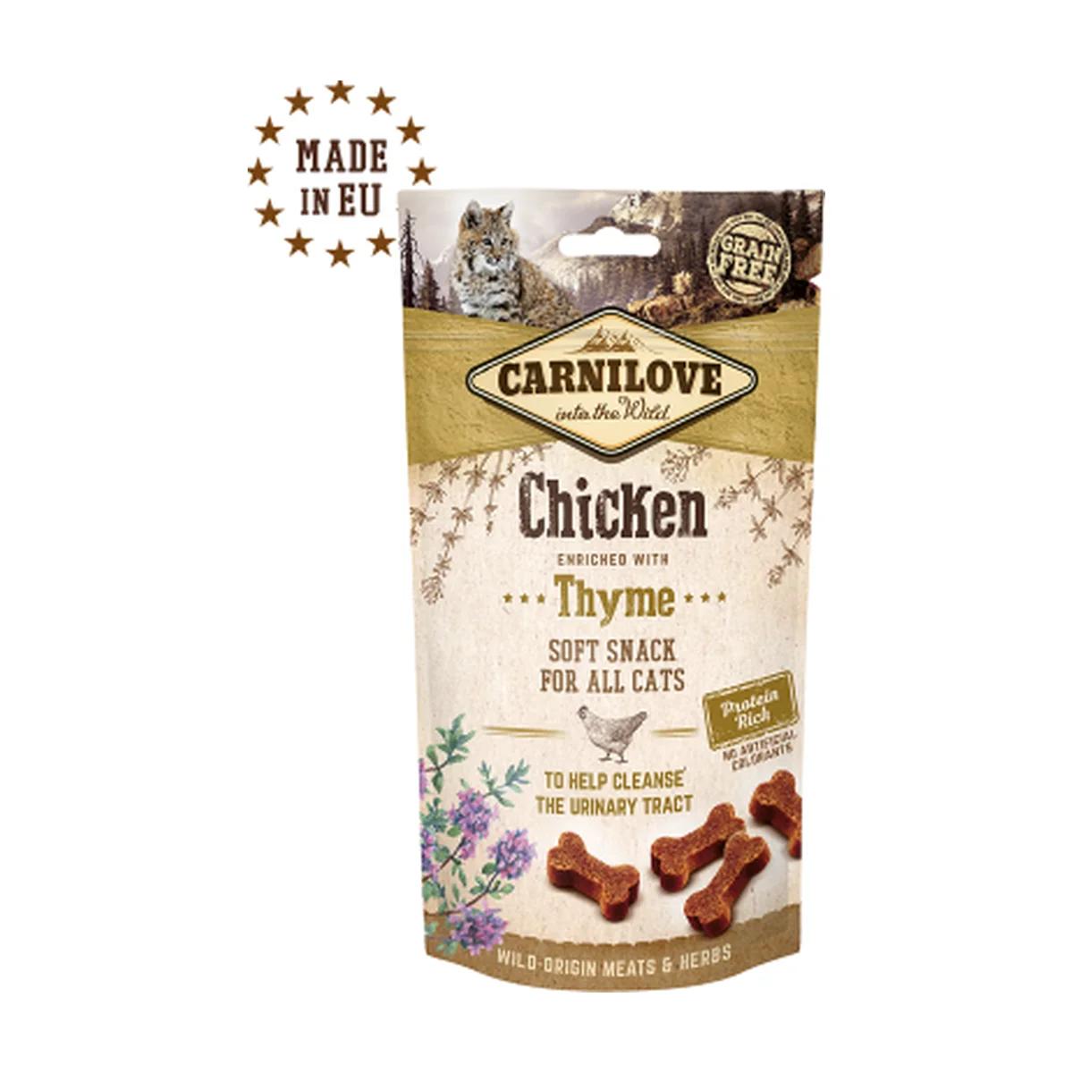Carnilove Snack Semi-Moist friandise moelleuse pour chat au poulet et au thym 50 g