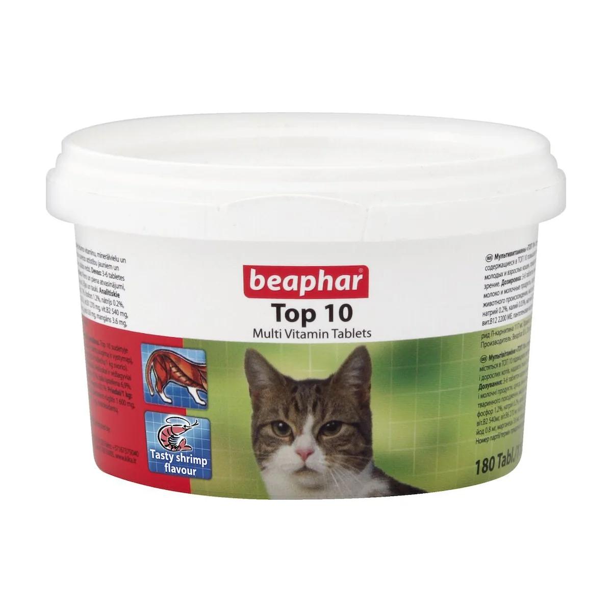 Beaphar Top 10 multivitamines en comprimés pour chat