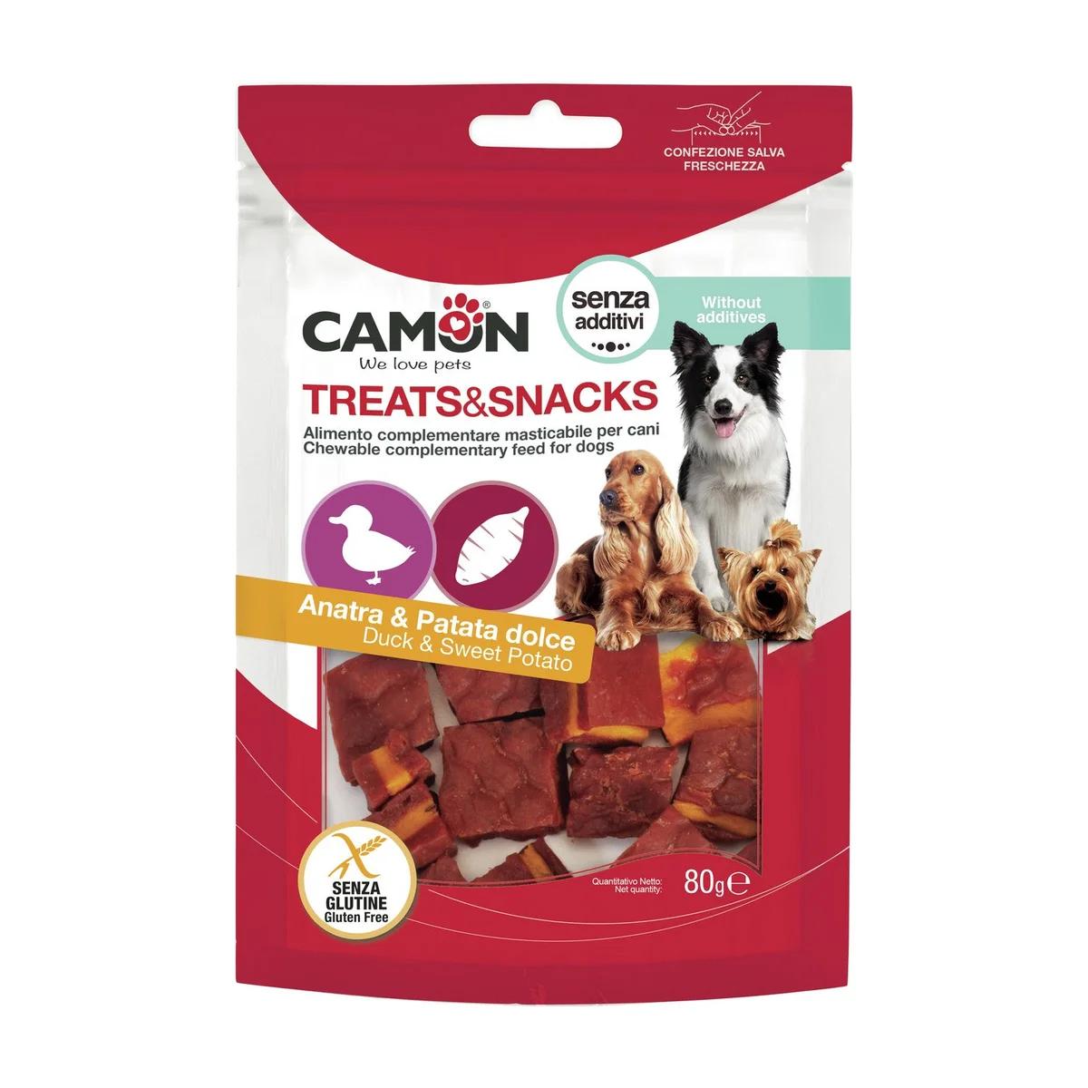 Camon Carrés de canard et patate douce pour chien 80 g, Camon à Casablanca