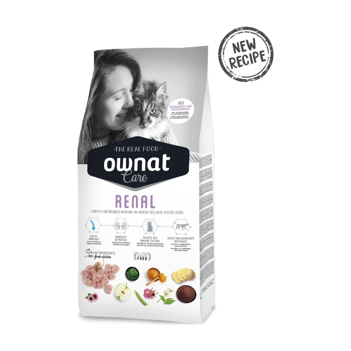 Ownat Care Renal Croquettes pour chat adulte 1,5 kg