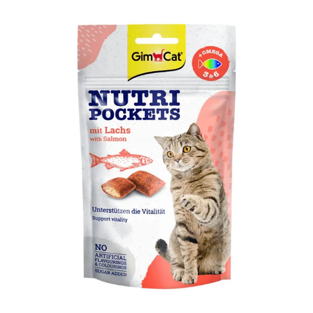 GimCat Nutri Pockets au saumon pour chat 60 g