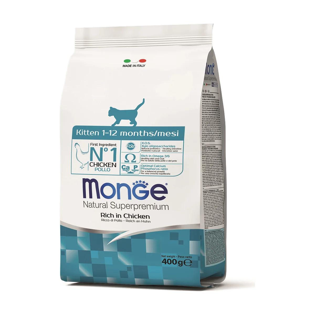 Monge Natural Superpremium Croquettes au Poulet pour Chaton 1,5 kg