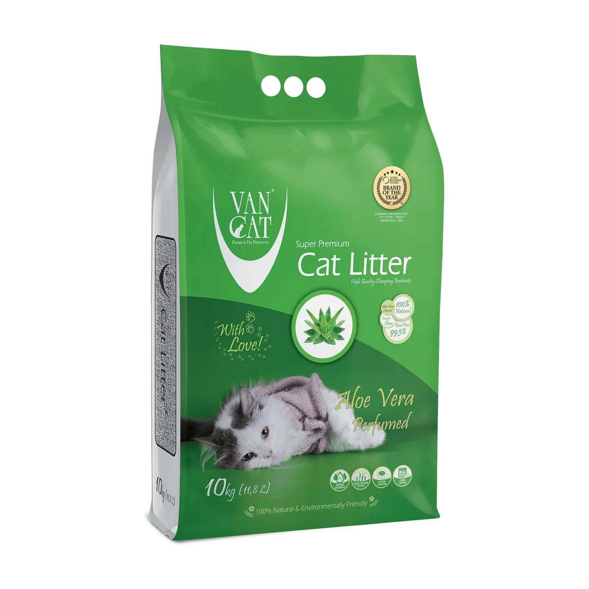 Van Cat Litière agglomérante parfum aloe vera 10 kg (11,8 L)