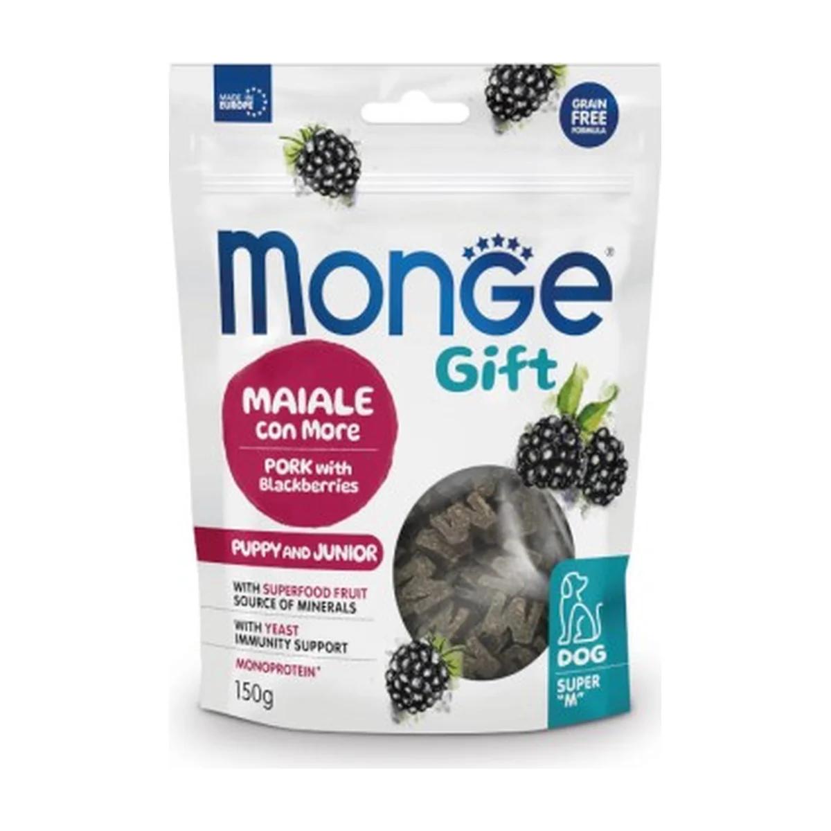 Monge Gift Super pour Chiot et Junior Porc aux mûres 150 g