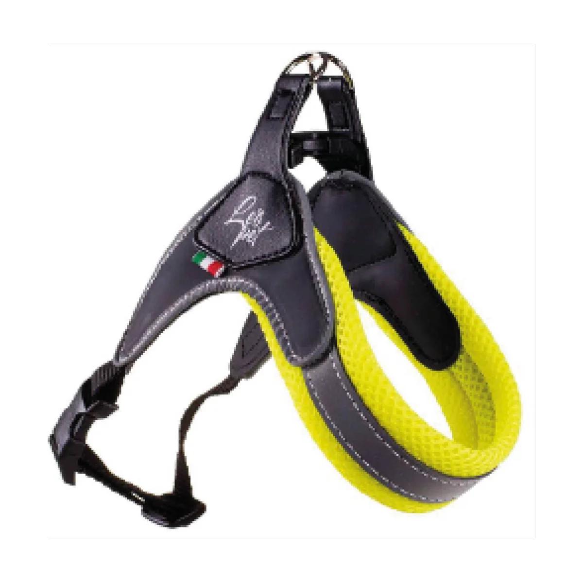 LeoPet Harnais pour Chien Ajustable en PVC Jaune T1 (20-30 cm)