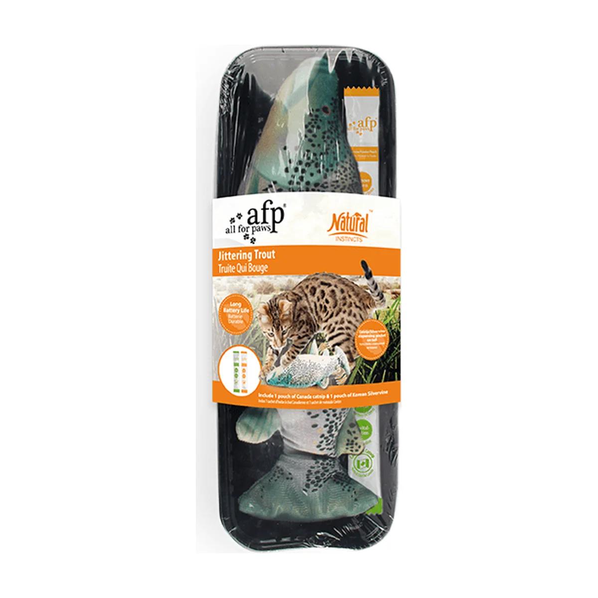 Jouet pour chat poisson truite frétillante rechargeable