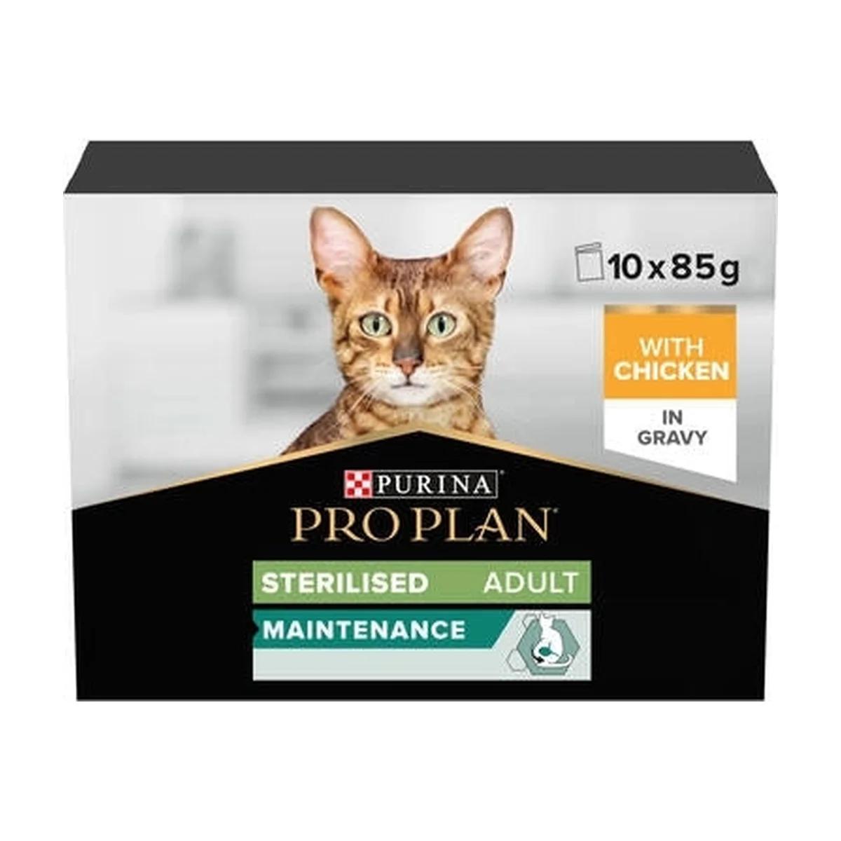 Pro Plan pâtée pour chat adulte stérilisé au poulet en sauce 10 x 85 g