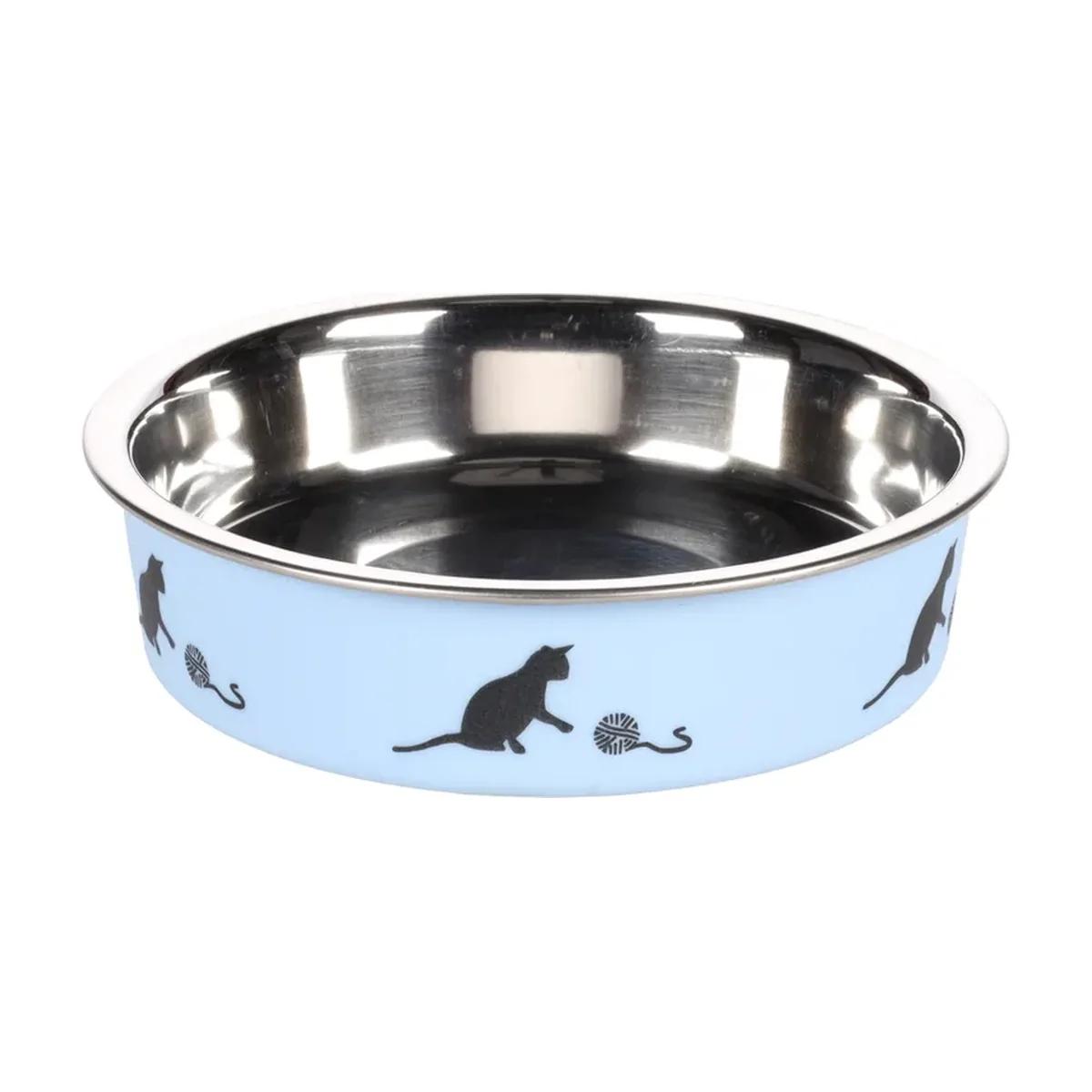 Flamingo Gamelle ronde Dena bleu clair et argent pour chat 180 ml, Flamingo à Casablanca