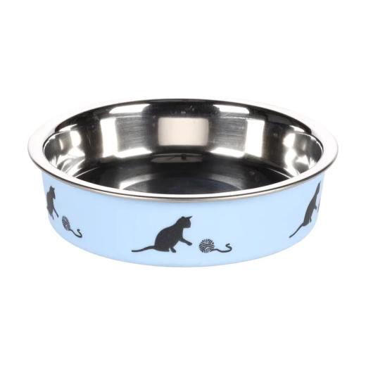 Flamingo Gamelle ronde Dena bleu clair et argent pour chat 180 ml, Flamingo à Casablanca