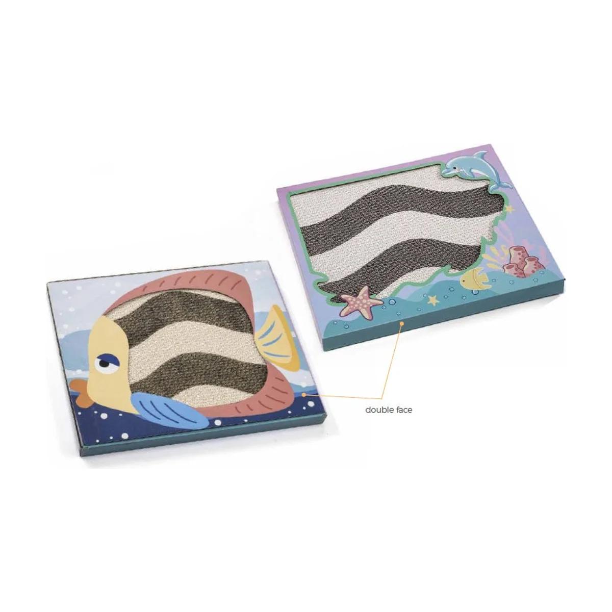 Leopet Griffoir en carton double face Aquarium pour chat 38,5 x 32 cm, Leo à Casablanca