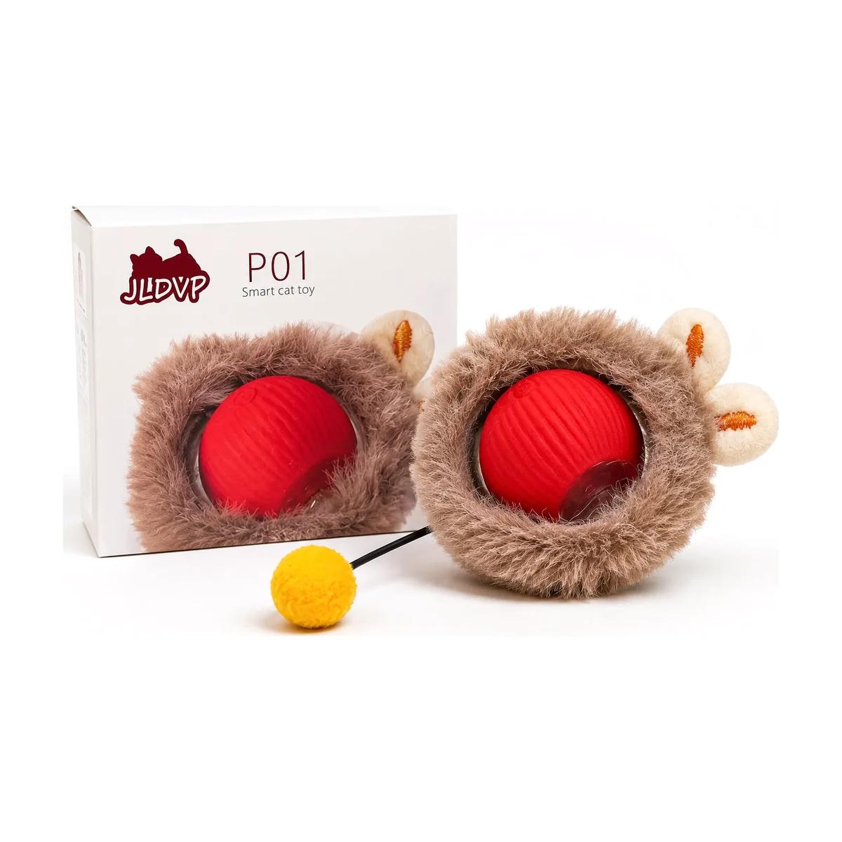Jouet interactif pour chat-boule roulante automatique avec queue