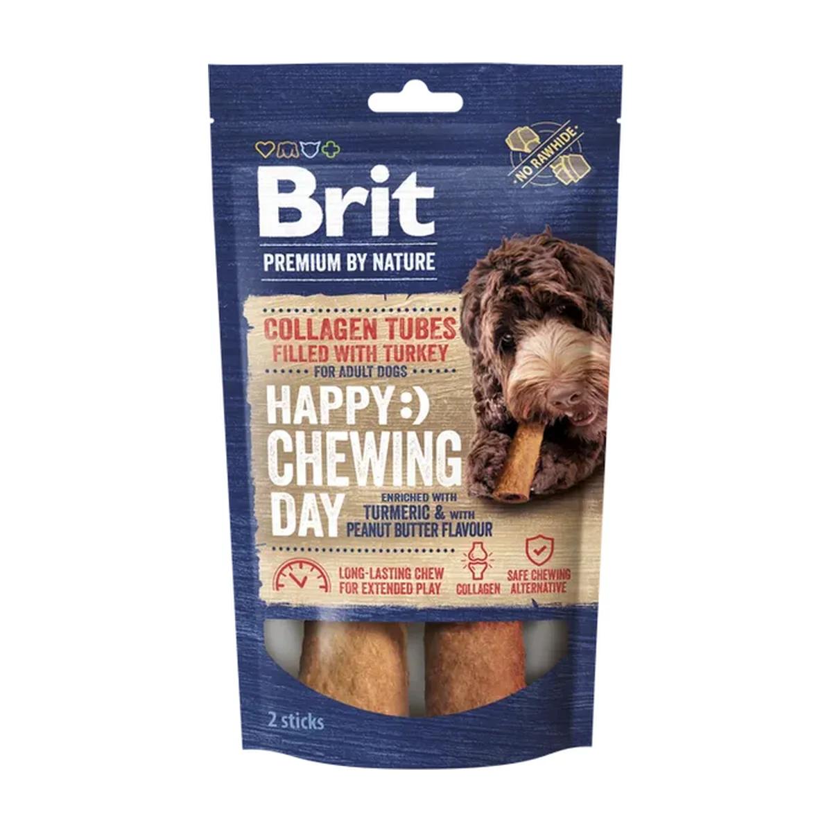 Brit Premium by Nature Collagen Chews tubes fourrés à la dinde pour chien 15 cm x 20 mm, 2 pièces