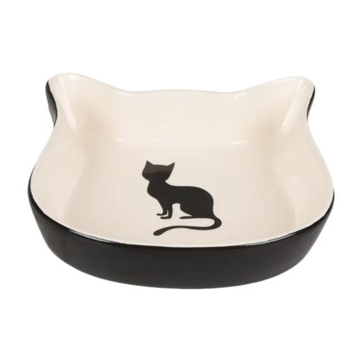 Flamingo Nala Gamelle tête de chat en céramique noir et blanc 220 ml, Flamingo à Casablanca