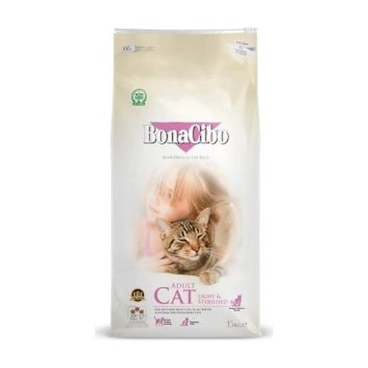 BonaCibo Croquettes Low Grain Light pour chats avec embonpoint ou stérilisés 2 kg