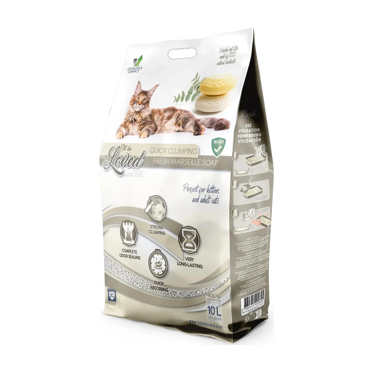 Tobeloved Litière pour chat au savon de Marseille 10 L
