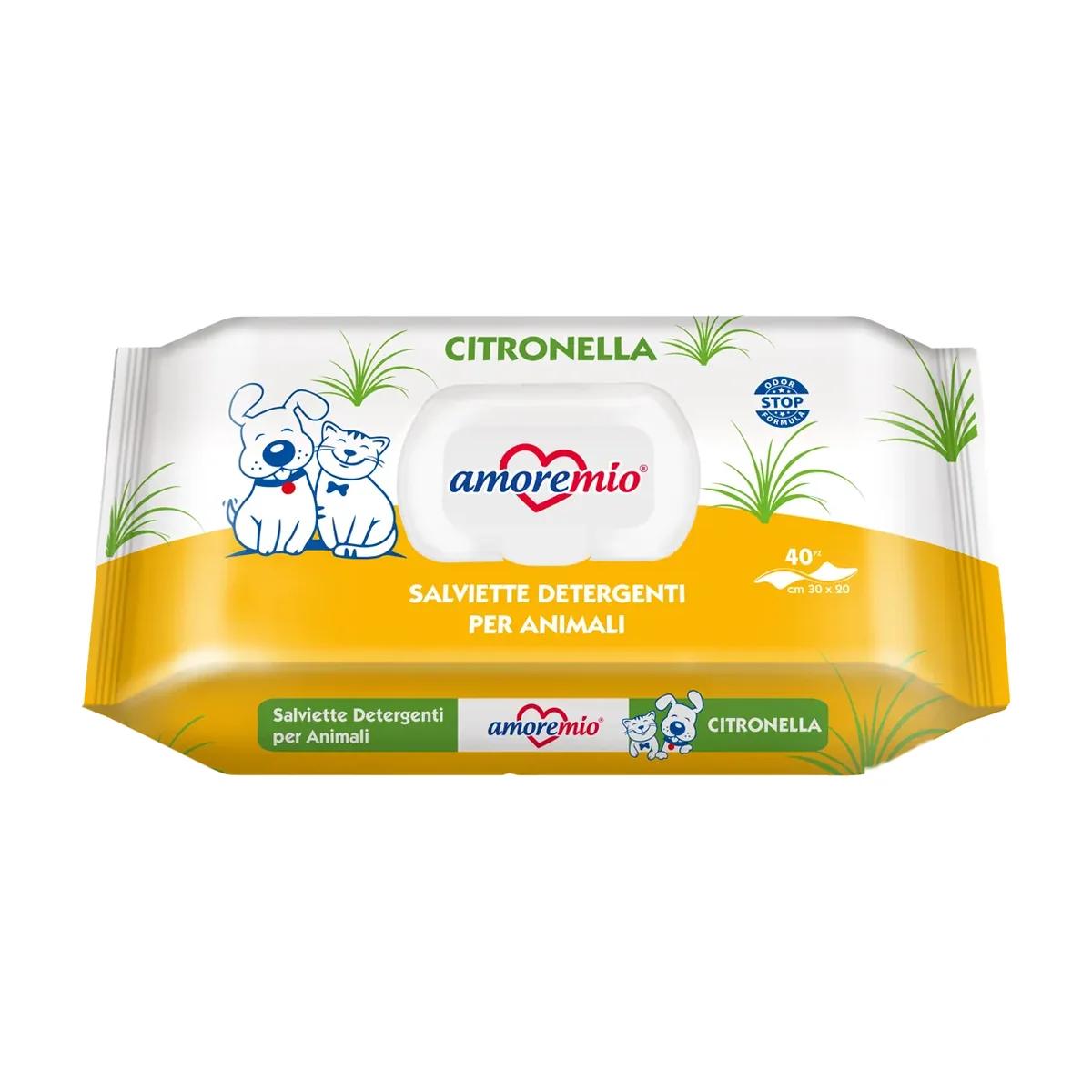 Amore Mio Lingettes à la citronnelle pour chien et chat x 40, Amore Mio à Casablanca