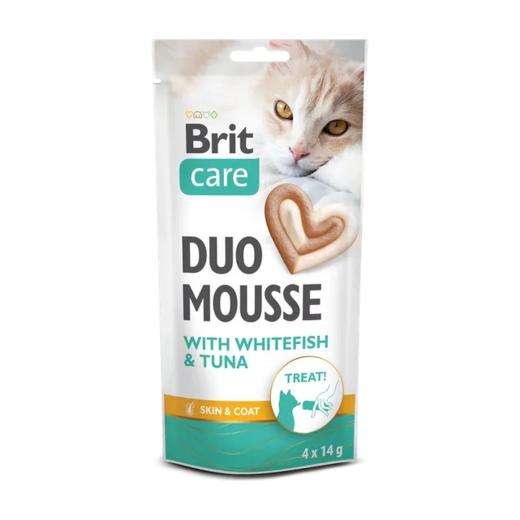 Brit Care Duo Friandise Mousse au Poisson Blanc & Thon pour Chat 4x14 g, Brit à Casablanca