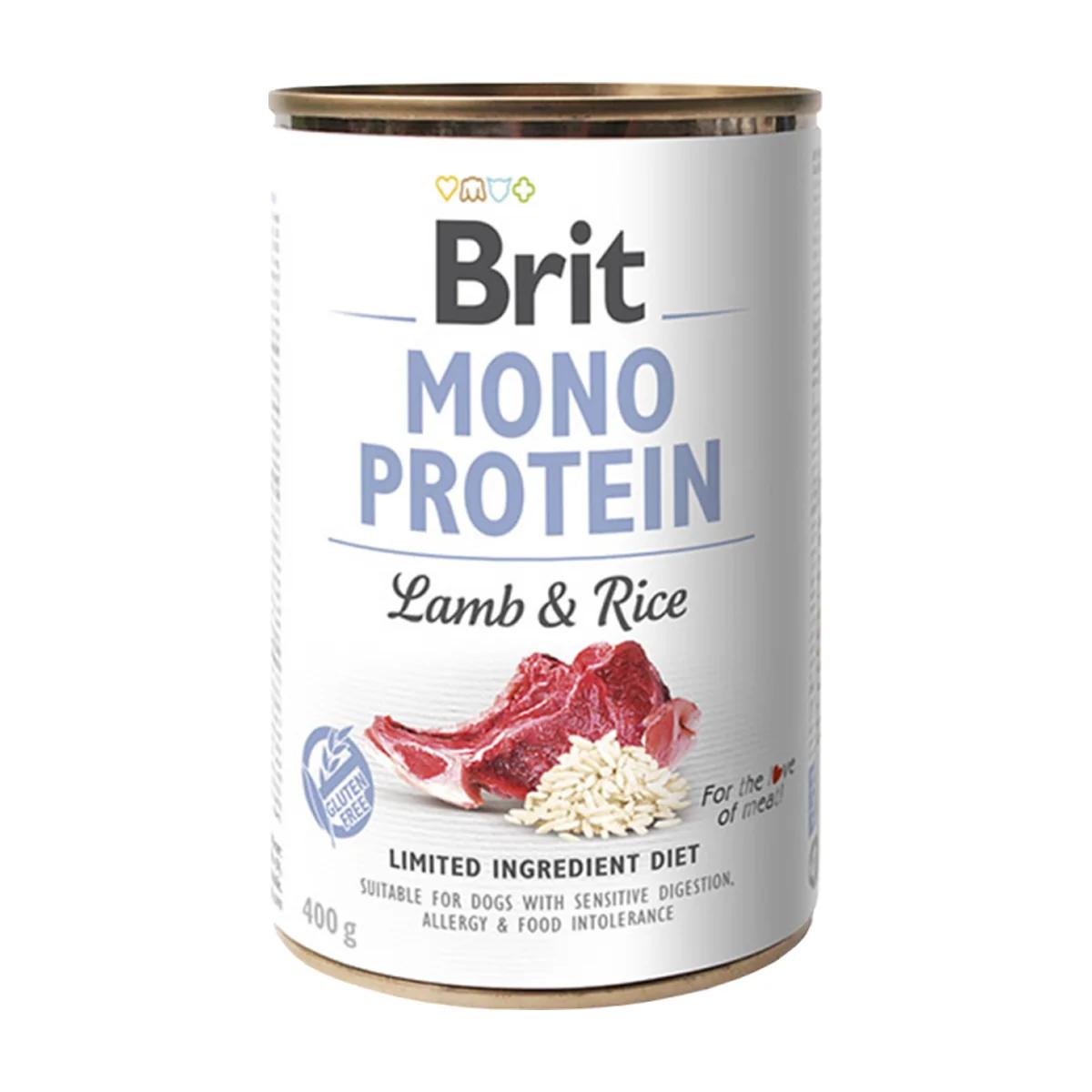 Brit Mono Protein pâtée à l’agneau et au riz pour chien 400 g