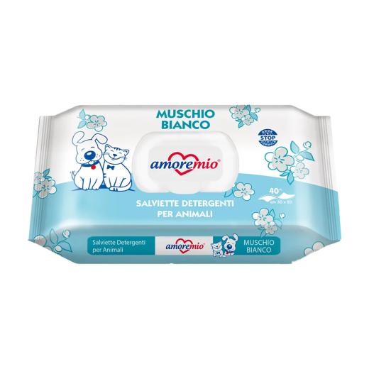 Amore Mio Lingettes au musc blanc pour chien et chat x 40, Amore Mio à Casablanca