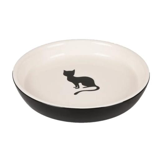 Flamingo Nala Plat rond en céramique noir et blanc pour chat 180 ml, Flamingo à Casablanca