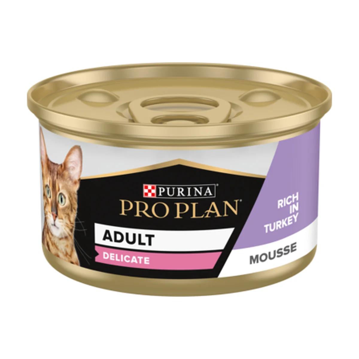 Purina Pro Plan Delicate Mousse riche en dinde pour chat adulte 85 g