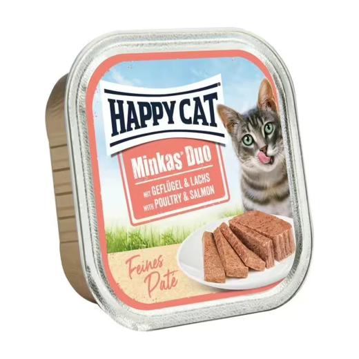 Happy Cat Minkas Duo pâtée pour chat volaille et saumon 100 g, Happy Cat à Casablanca