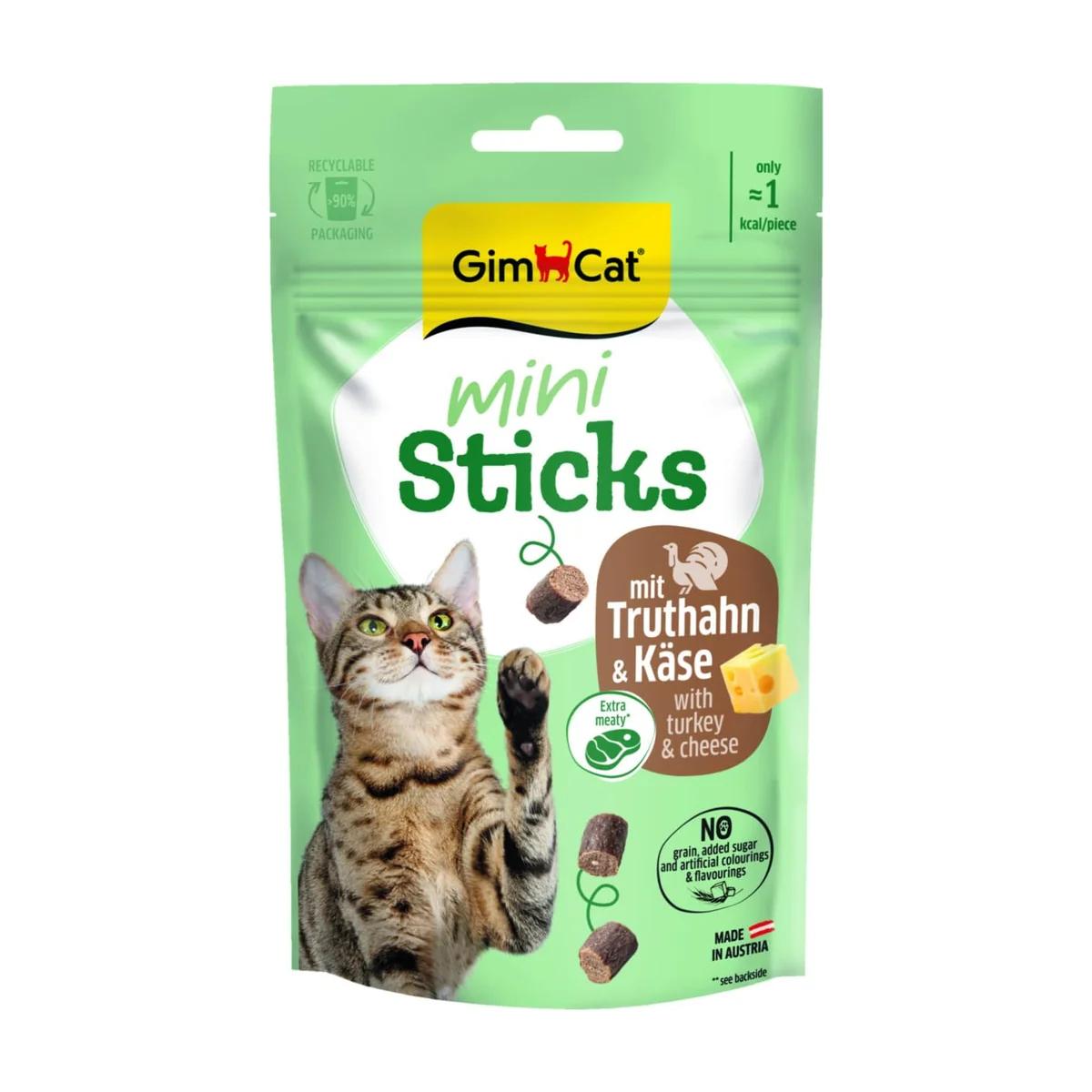 Gimcat Mini Sticks à la dinde et au fromage, friandises pour chat 50 g, Gimcat à Casablanca