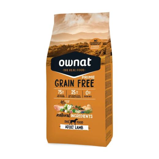 Ownat Grain Free Prime croquettes sans céréales à l’agneau pour chien adulte 12 kg, Ownat à Casablanca