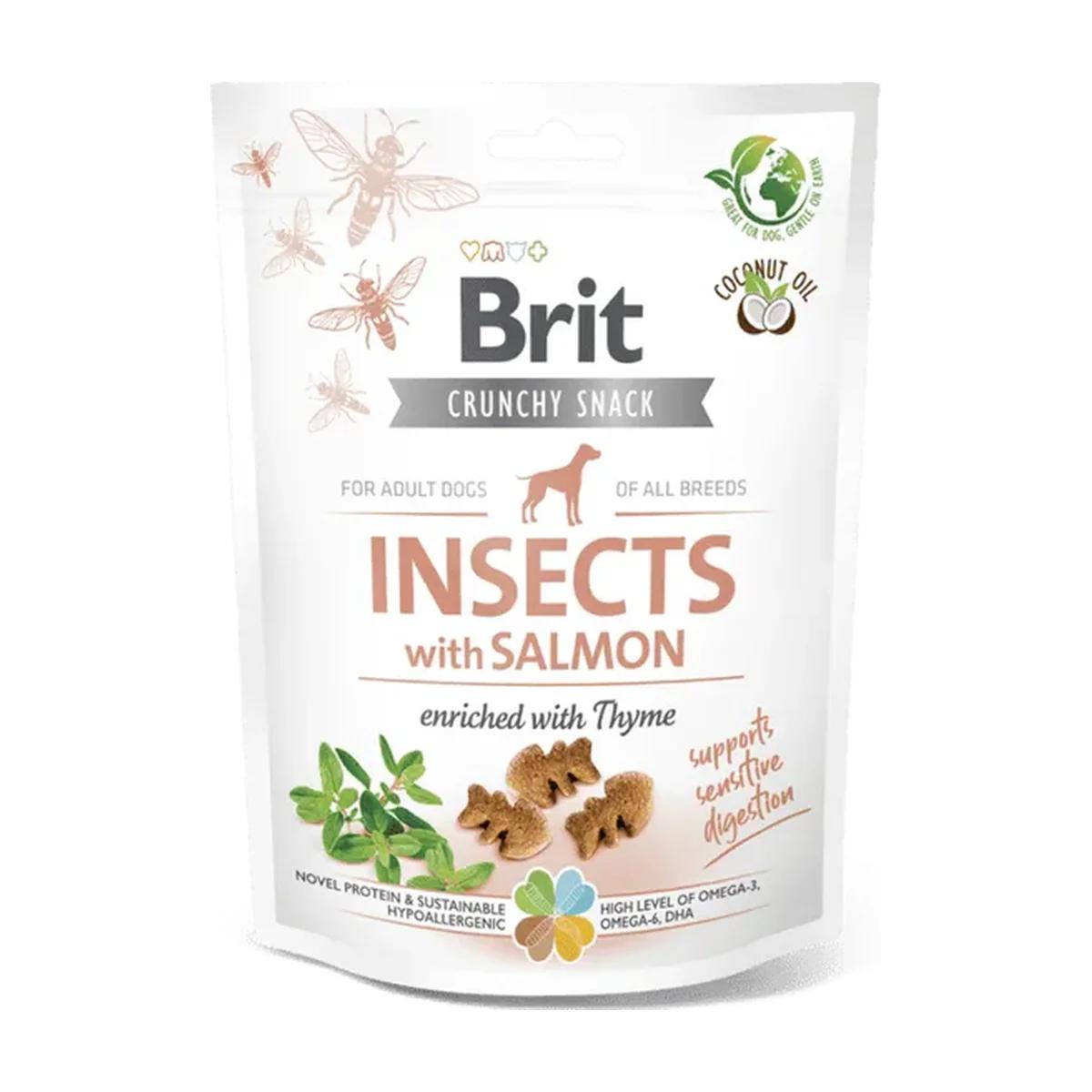 Brit Care Dog Crunchy Cracker friandises aux insectes et saumon, thym 200 g
