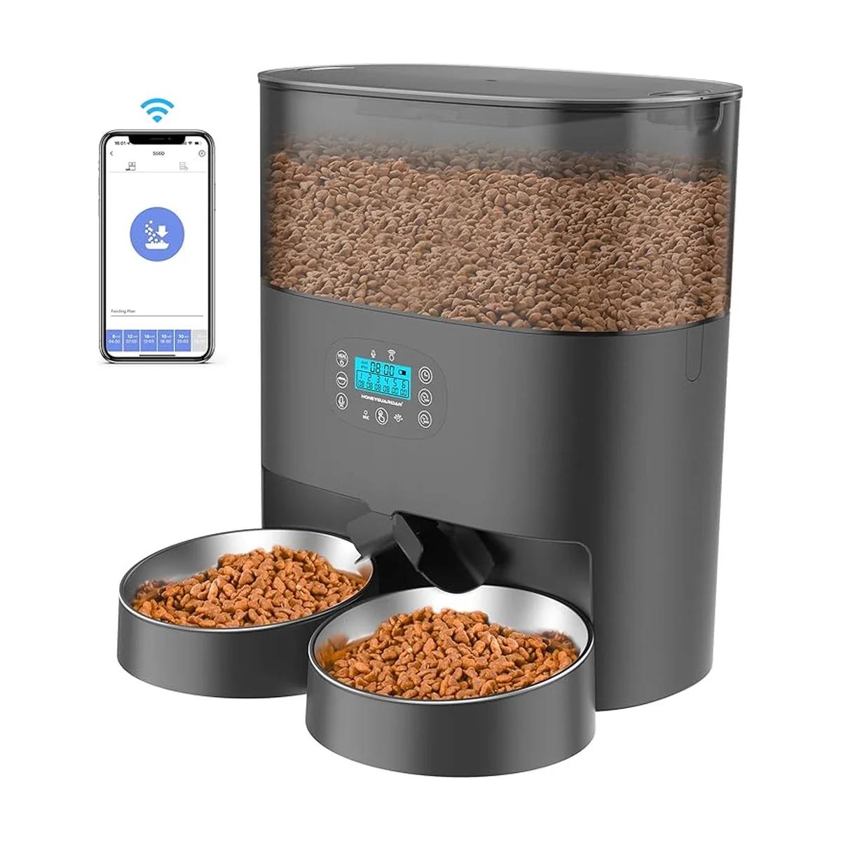Distributeur de croquettes automatique connecté Wifi pour chat