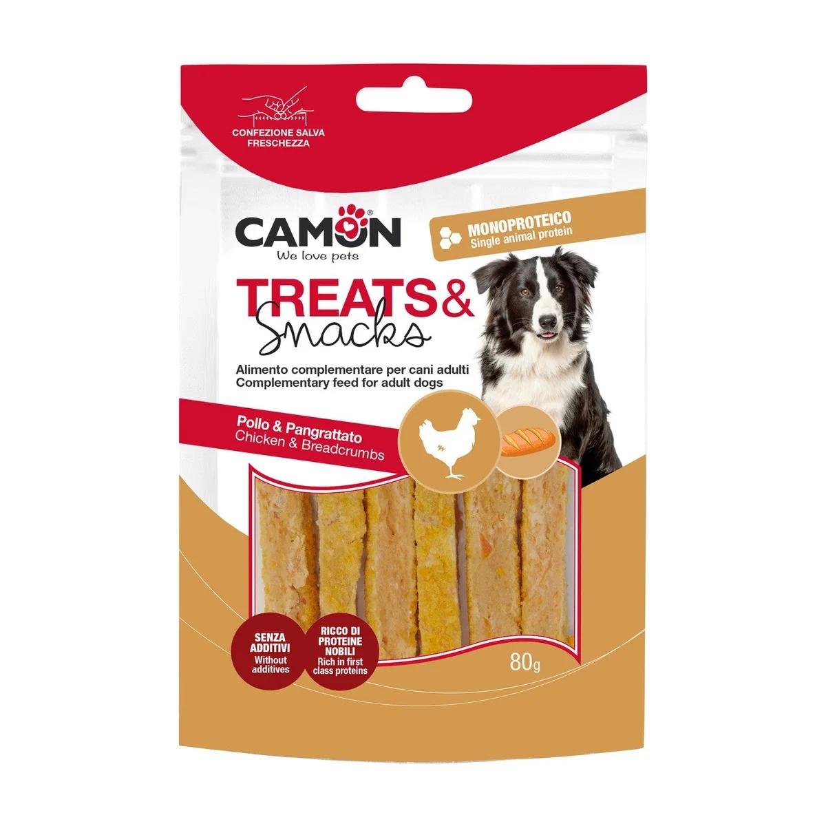 Camon Lanières de poulet panées pour chien 80 g, Camon à Casablanca