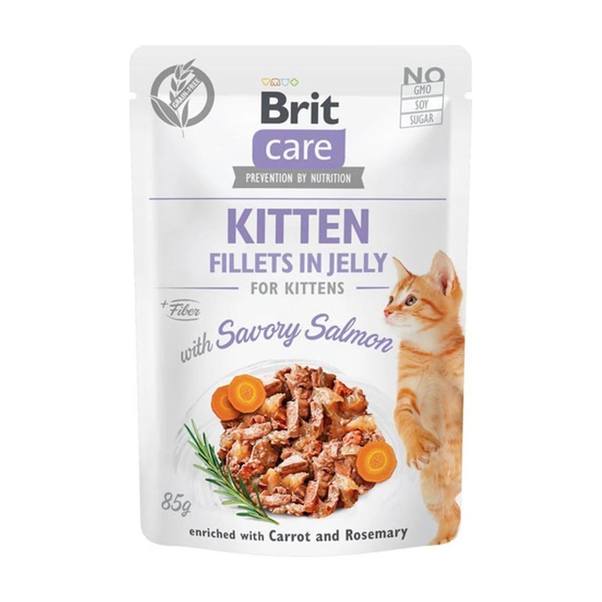 Brit Care Fillets in Jelly with Salmon Kitten 85 g