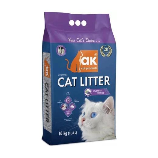 AK Litière agglomérante à grain fin parfum lavande 10 kg