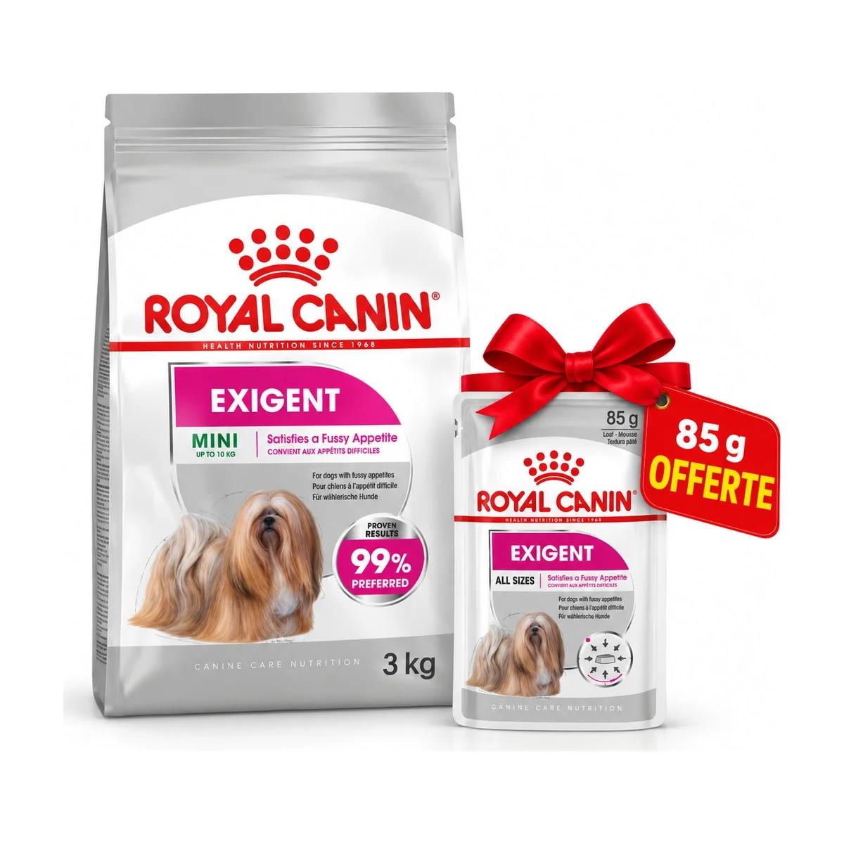 Royal Canin Croquettes Mini Exigent pour Chien 3 kg + Pochon 85 g Offert